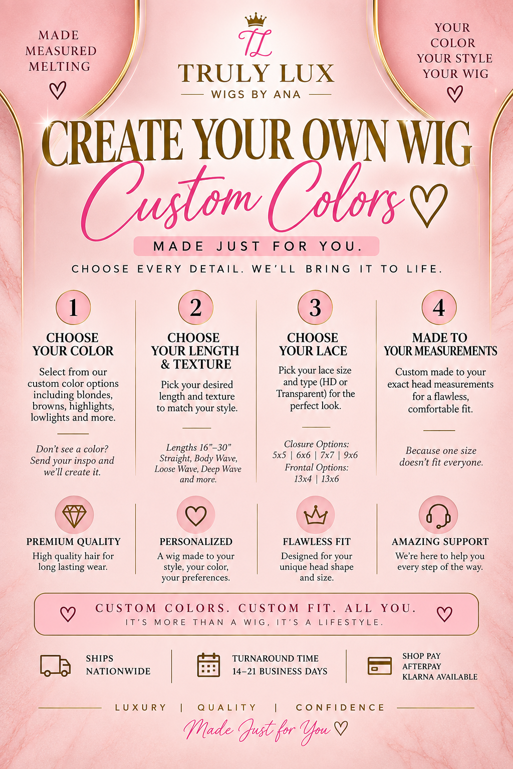 Create Your Own Wig (Custom Color)