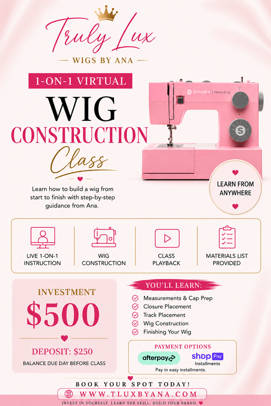 Virtual 1:1 Wig Classes